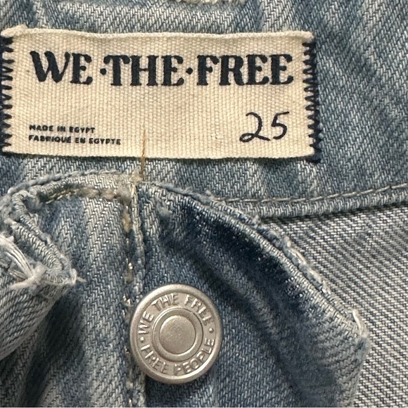 We The Free Sheer Luck Cropped Wide Leg Jeans High Rise Sz.25 Grunge Hippie - Picture 12 of 14
